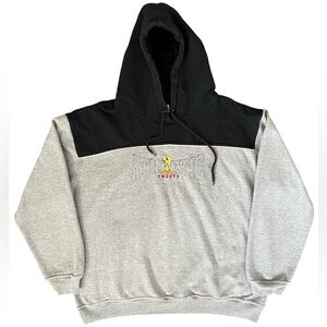 Mens Looney Tunes Freeze Warner Bros ‘Tweety Athletics’ Gray & Black Hoodie 2XL